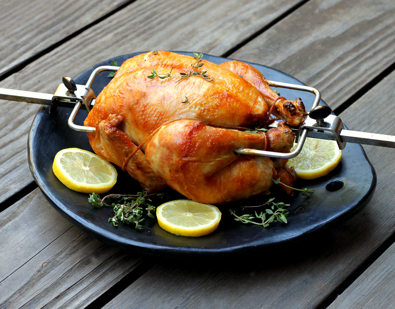 image of the Buttermilk Brined Rotisserie Chicken