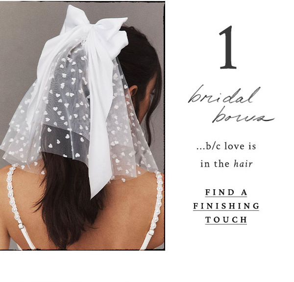 bridal bows. find a finishing touch.