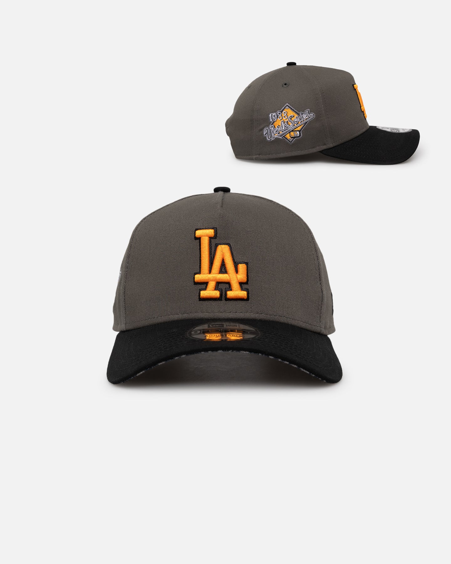 Image of New Era Los Angeles Dodgers 'Legendary Charcoal' 9FORTY A-Frame Snapback Charcoal/Black