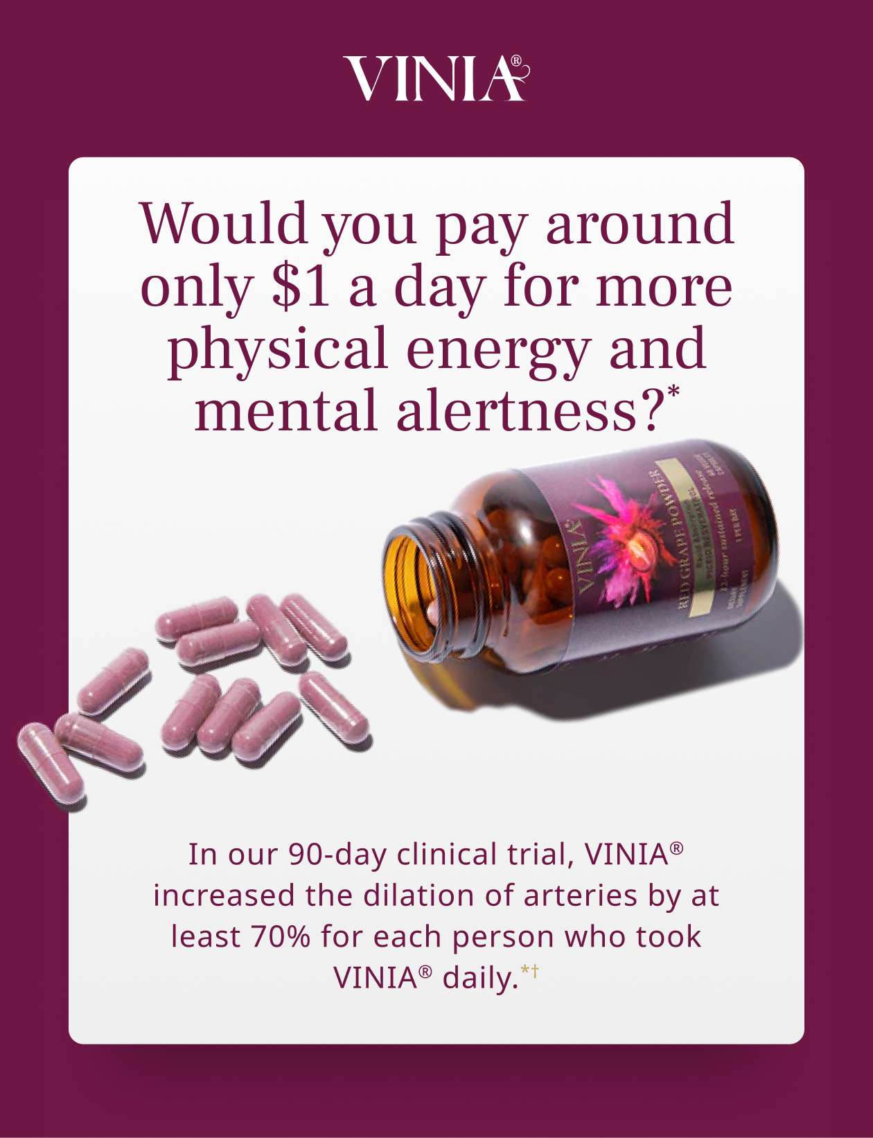 Would you pay around only $1 a day for more physical energy and mental alertness?