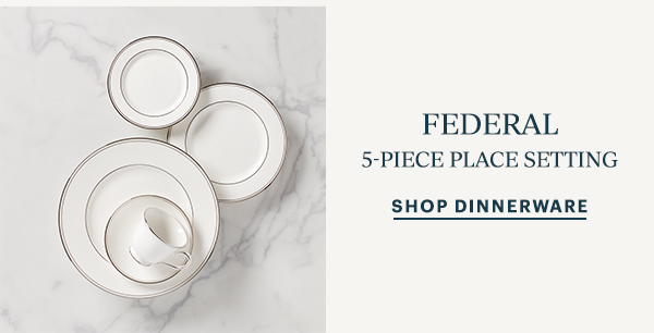 FEDERAL  5-PIECE PLACE SETTING  SHOP DINNERWARE