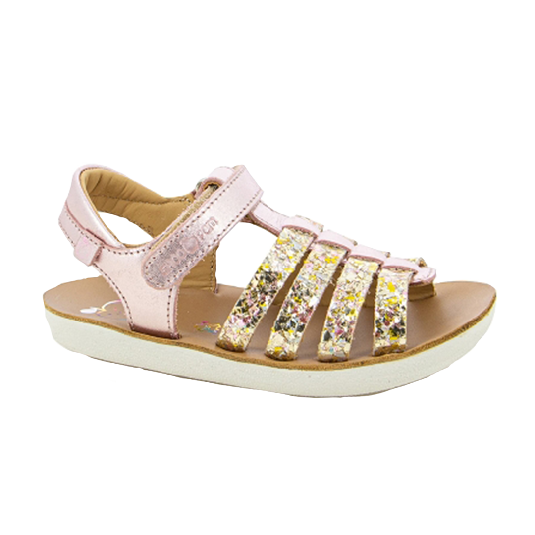 Image of Goa Velcro Sandal - Gold/Pink