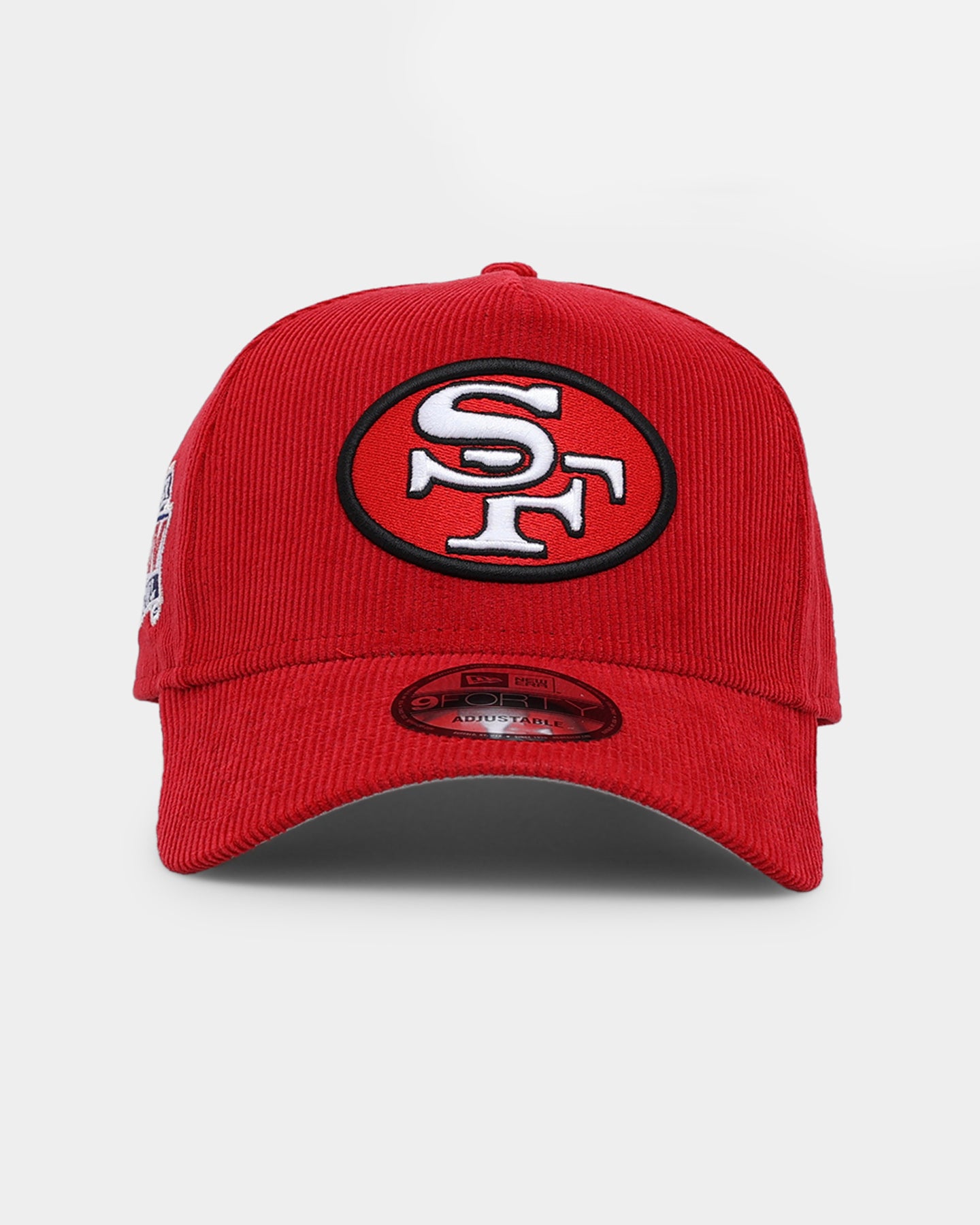 Image of New Era San Francisco 49ers  'NFL Season' Corduroy 9FORTY A-Frame Snapback Red/OTC