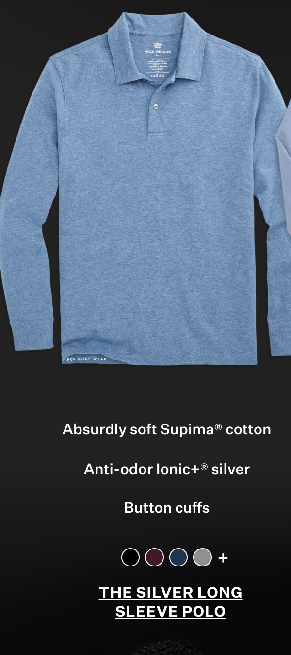 SILVER Long Sleeve Polo