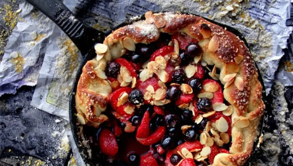 Grilled Strawberry Blueberry Galette