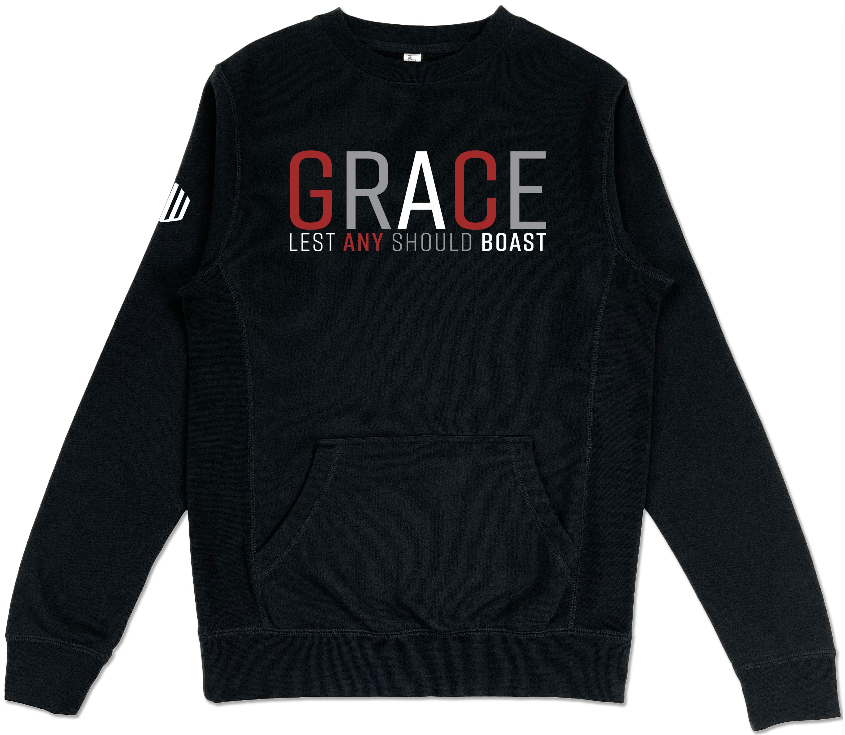 Image of Grace Pocket Sweatshirt (Black & Red)