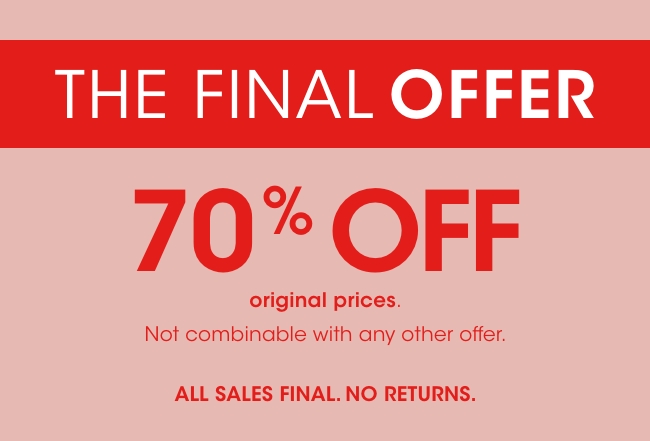 The Final Offer: 70% off