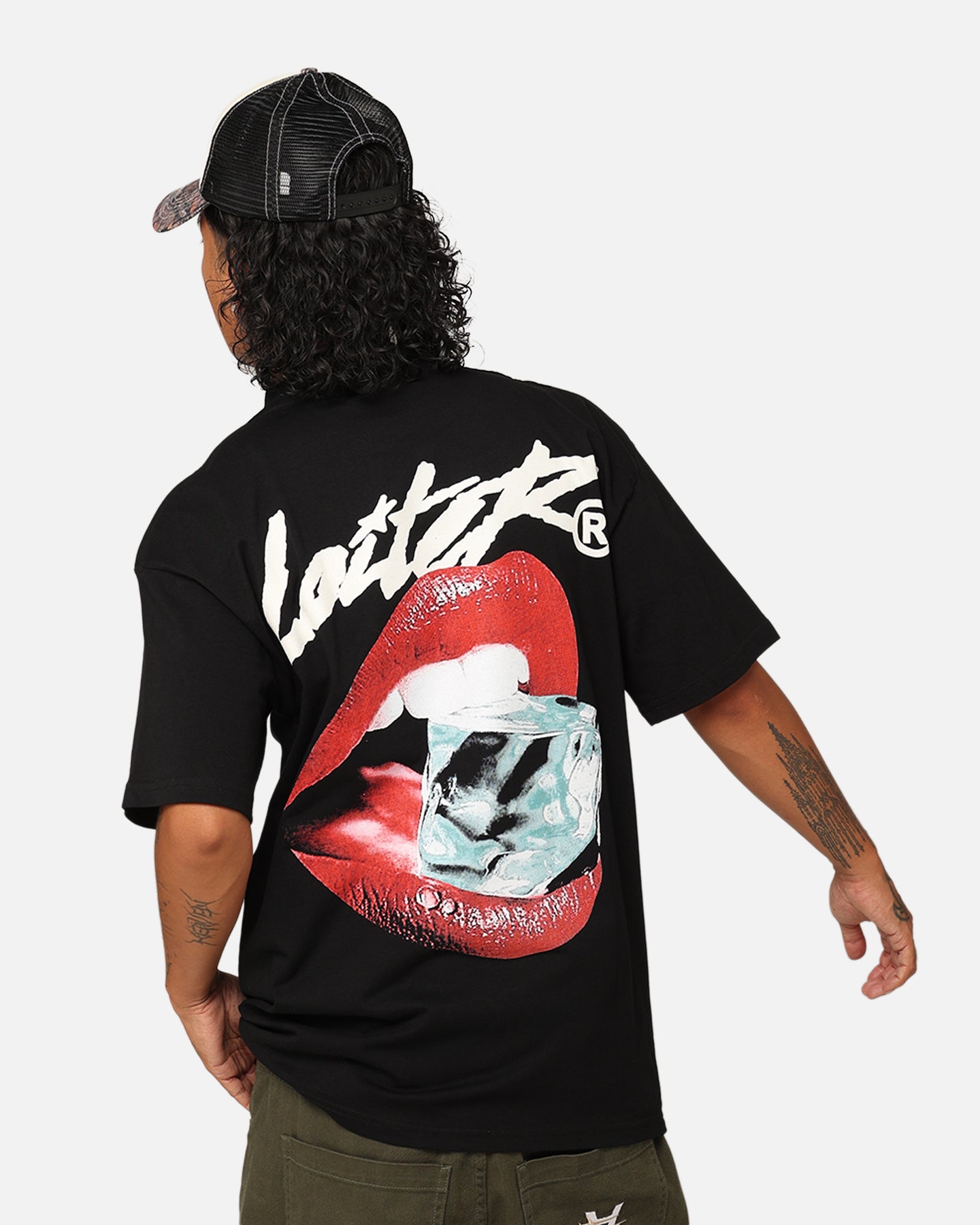 Image of Loiter Cold Lips T-Shirt Black