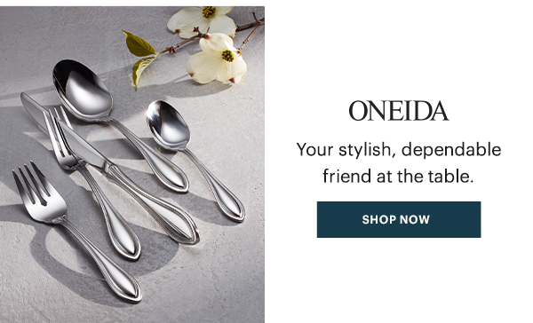 ONEIDA  Your stylish, dependable friend at the table.  [SHOP NOW]