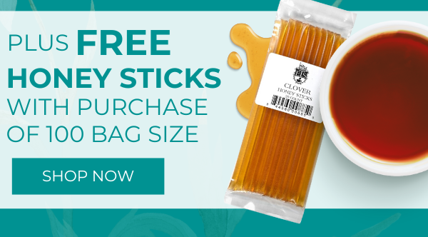 Plus FREE Honey Sticks with purchase of 100 Bag Size