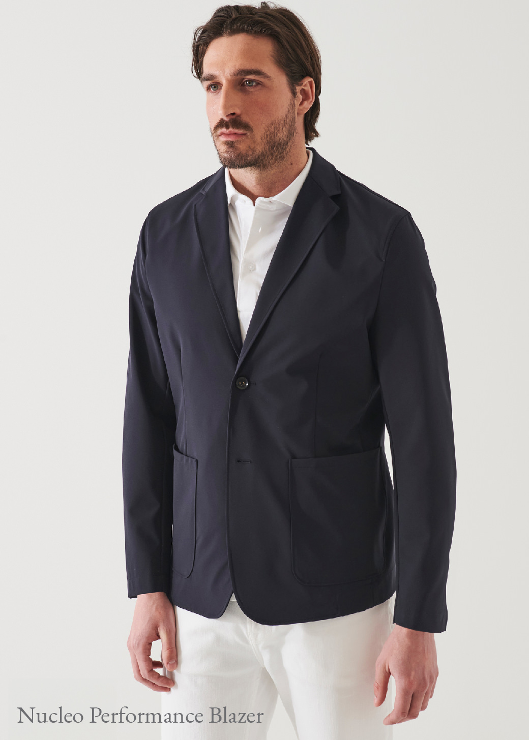 NUCLEO NYLON STRETCH TWO-BUTTON BLAZER