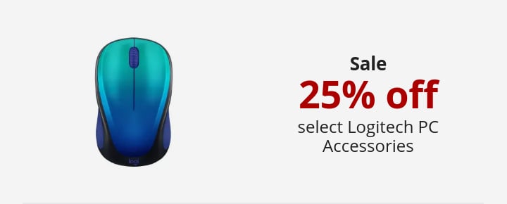 Sale 25% off select Logitech PC Accessories