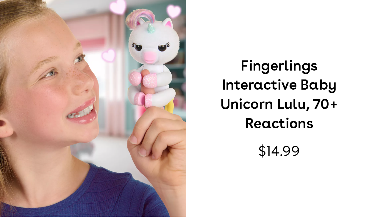 Fingerlings Interactive Baby Unicorn Lulu, 70+ Reactions - $14.99