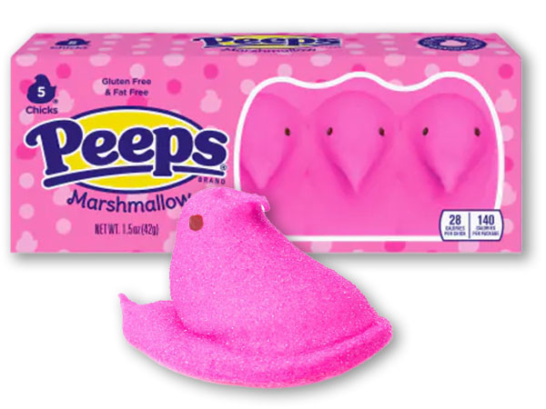 126291 - Peeps Marshmallow Chicks Candy - Pink: 5-Piece Pack