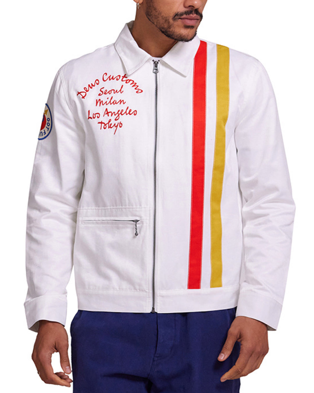 Image of Chime Racing Jacket - Vintage White