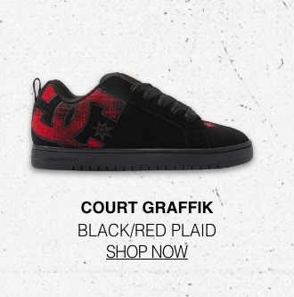 Court Graffik in Black/Red Plaid [Shop Now]