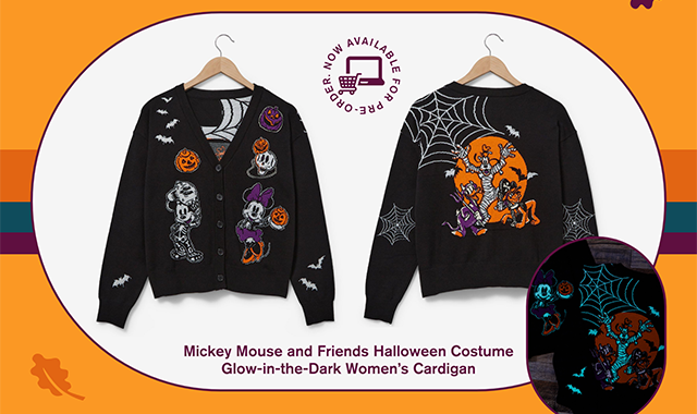 Mickey Mouse and Friends Halloween Costume Glow-in-the-Dark Women's Cardigan