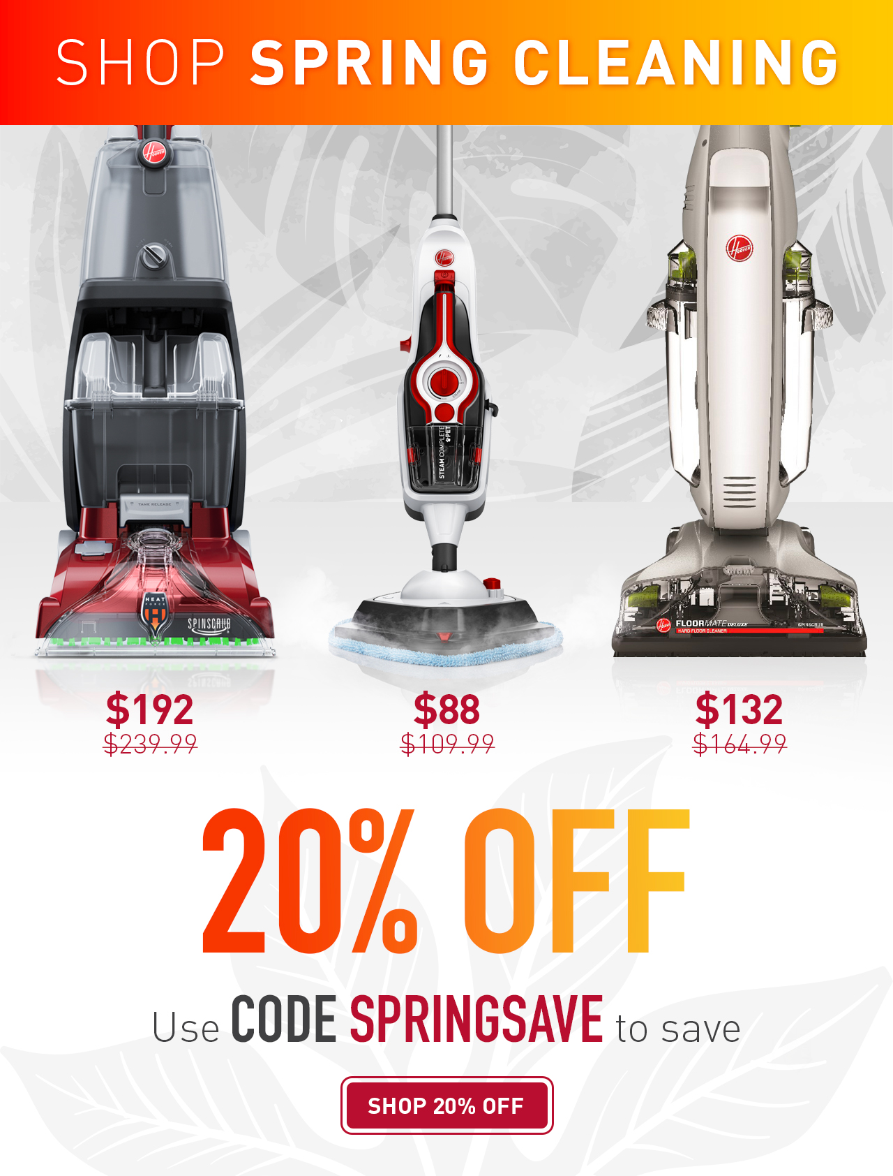 Save 20% on spring cleaning essentials