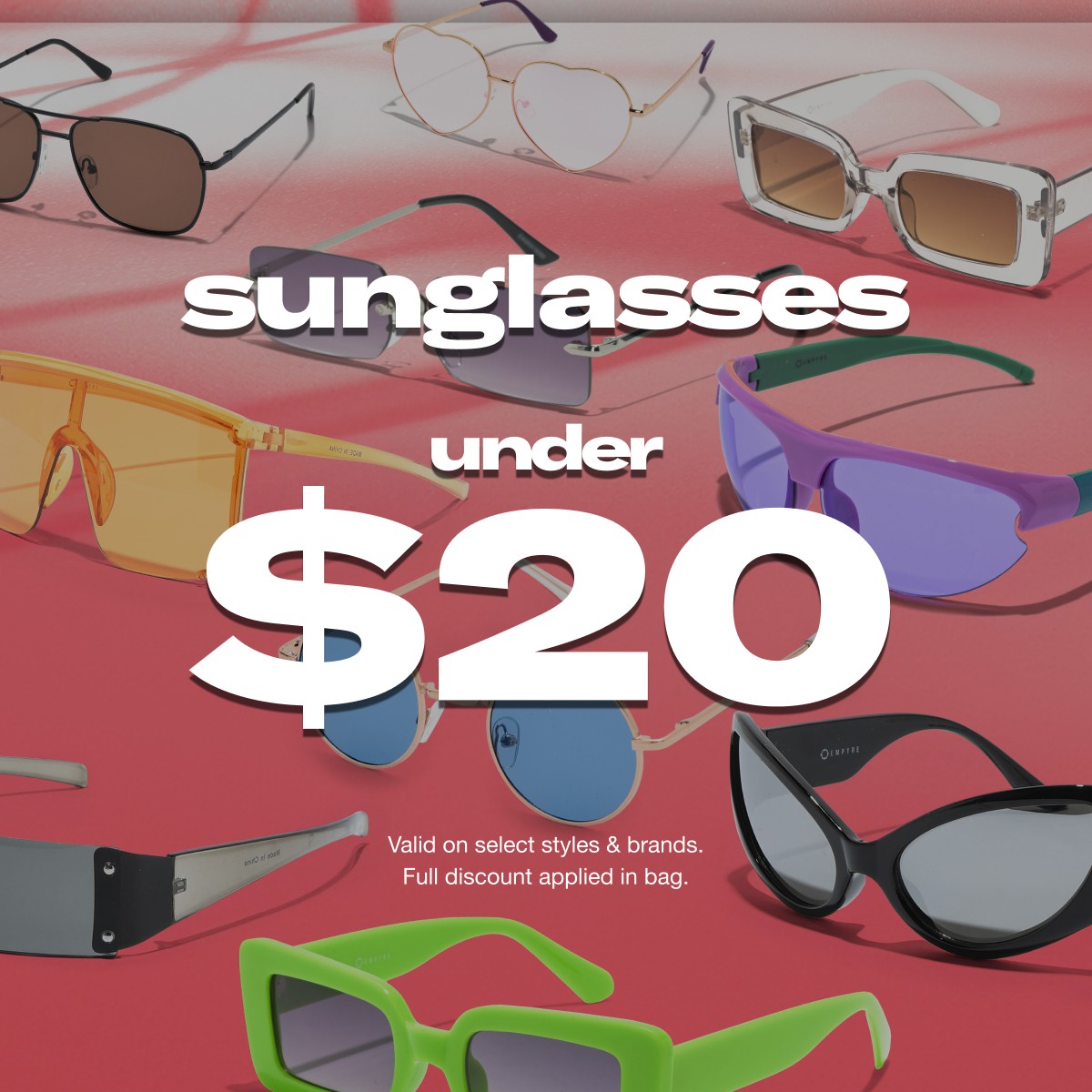 Shop sunglasses under $20