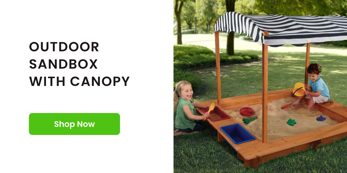 Outdoor Sandbox with Canopy