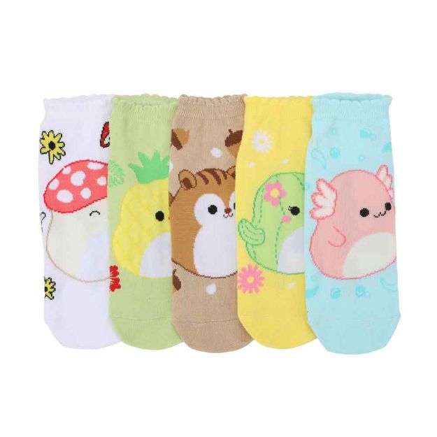 Squishmallow Women's 5 Pack Scalloped Edge Socks