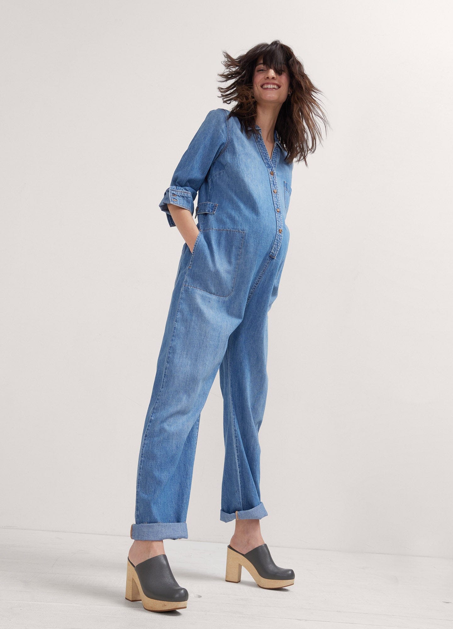 Image of The Everyday Nursing Denim Jumpsuit