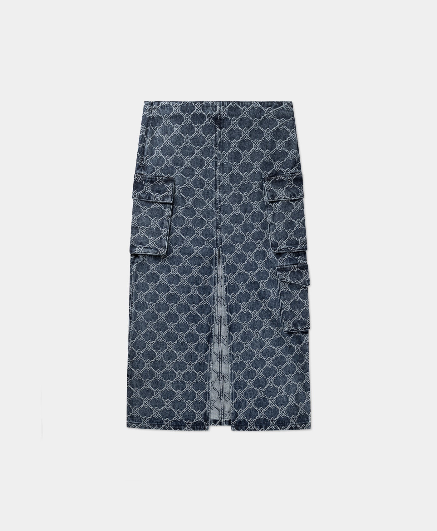 Image of Blue Zora Denim Cargo Skirt