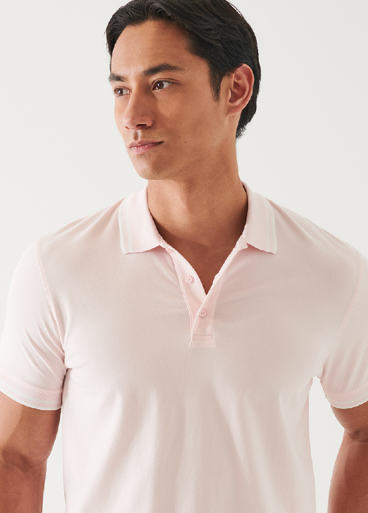 PIMA COTTON STRETCH TIPPED POLO