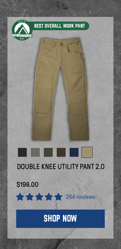 Double Knee Utility Pant 2.0 in Khaki