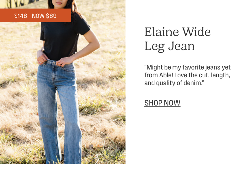 Shop the Elaine Wide Leg Jean