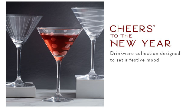 Cheers® to the New Year | Drinkware collection designed to set a festive mood