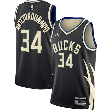  Jordan Brand Giannis Antetokounmpo Black  Swingman Jersey - Statement Edition