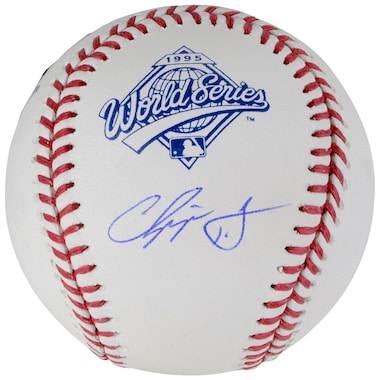 Chipper Jones  Autographed 1995 World Series Logo Baseball