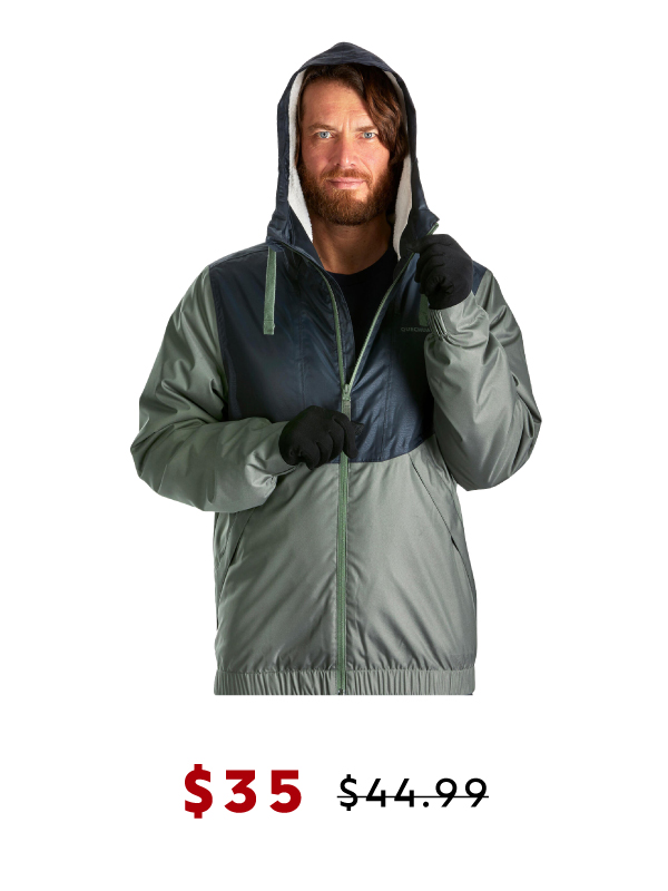 Men's hiking waterproof winter jacket - SH100 23°F, Now $35