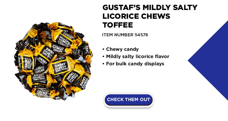 Gustaf's Mildly Salty Licorice Chews Toffee