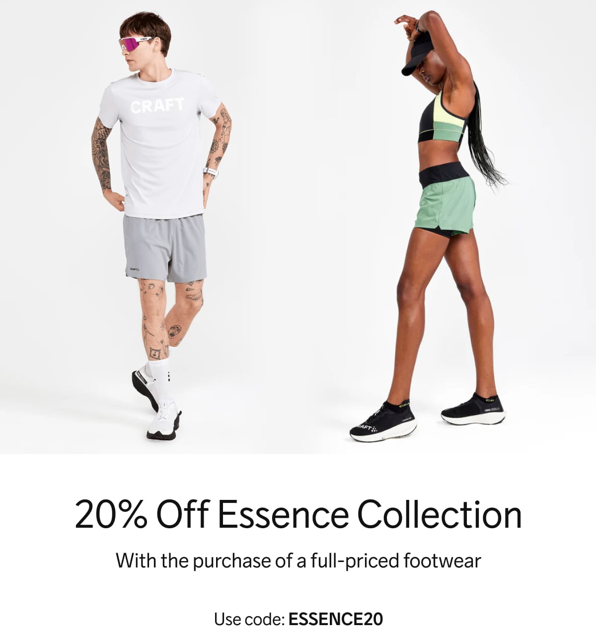 20% Off Essence Collection - With the purchase of a full-priced footwear - Use Code: ESSENCE20