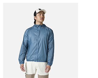 BLUE ULTRALIGHT PACKABLE JACKET