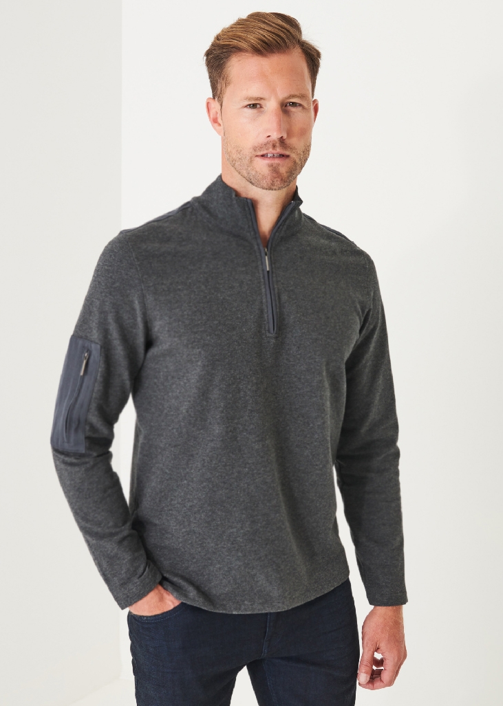 PIMA STRETCH FLEECE QUARTER-ZIP