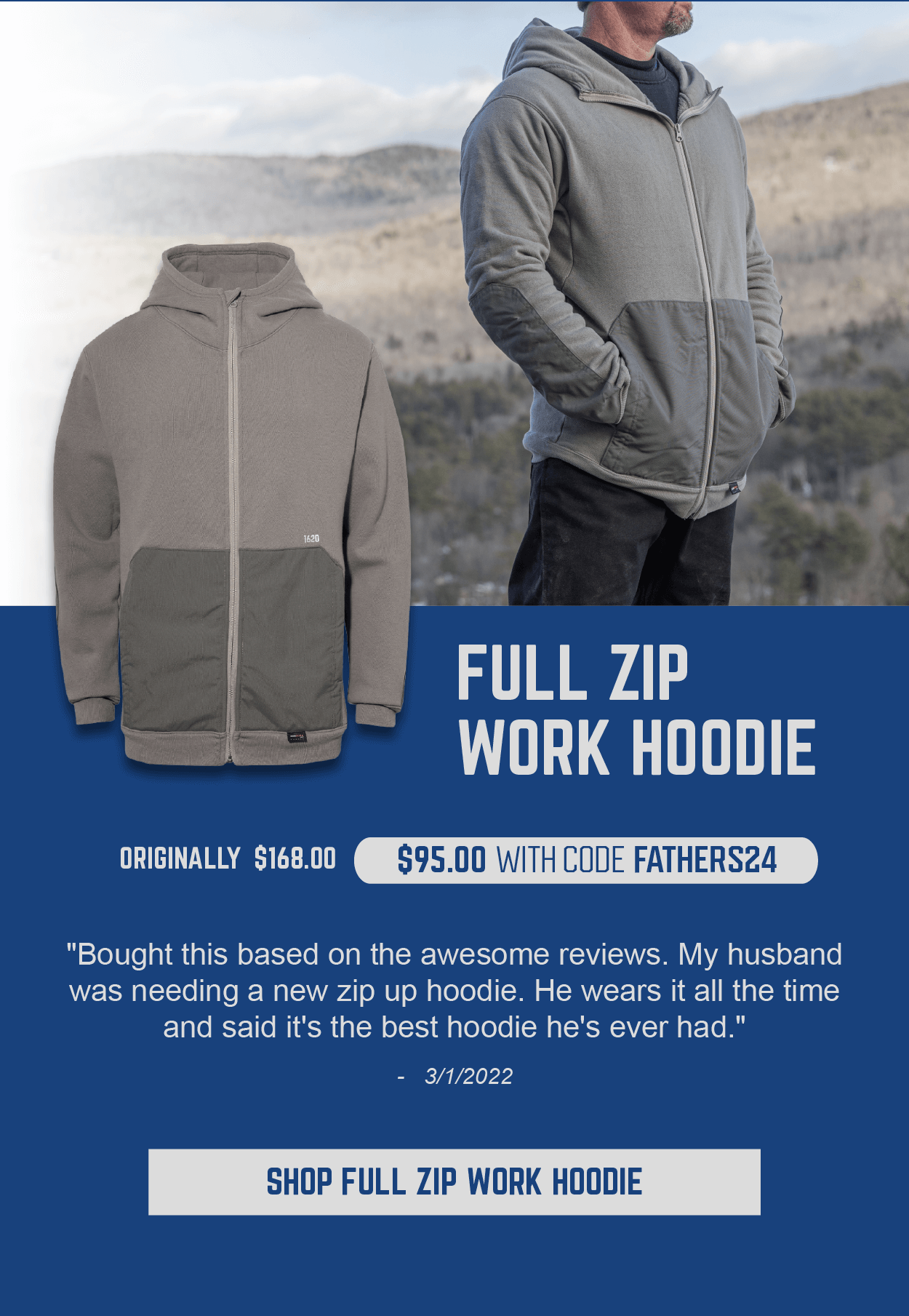 Full Zip Work Hoodie