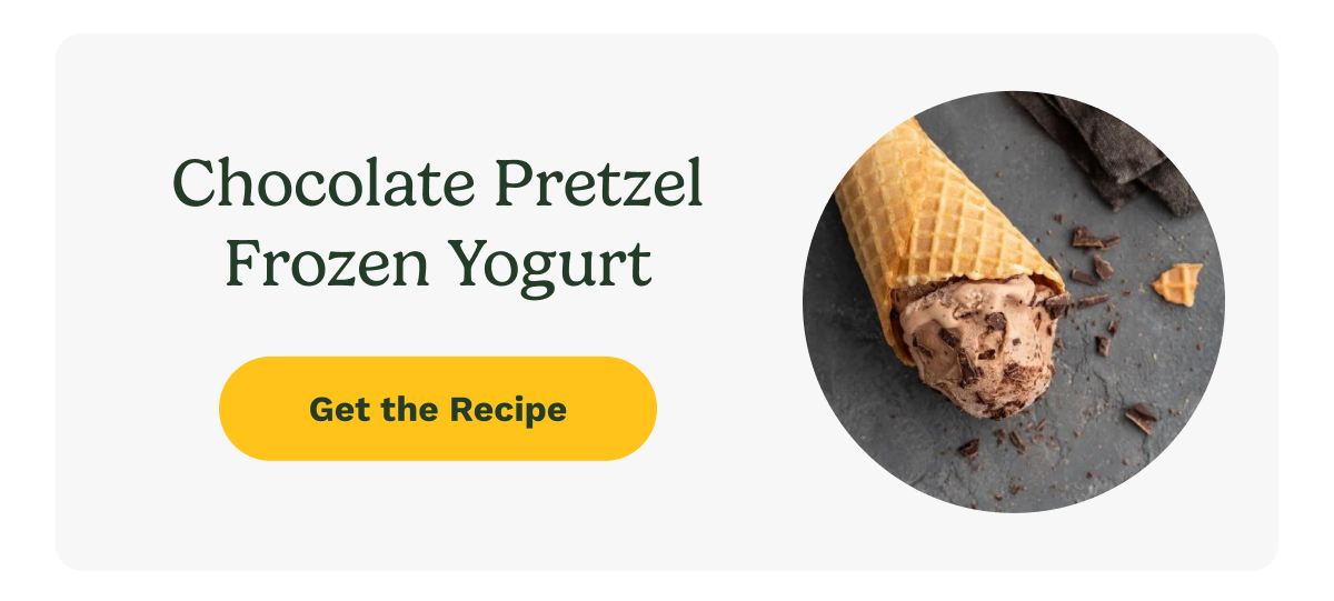 Chocolate Pretzel Frozen Yogurt - Get the Recipe