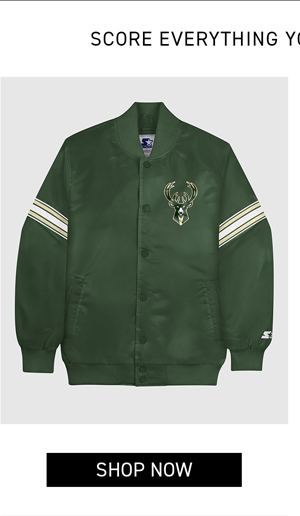 WOMEN'S MILWAUKEE BUCKS VARSITY SATIN FULL-SNAP JACKET