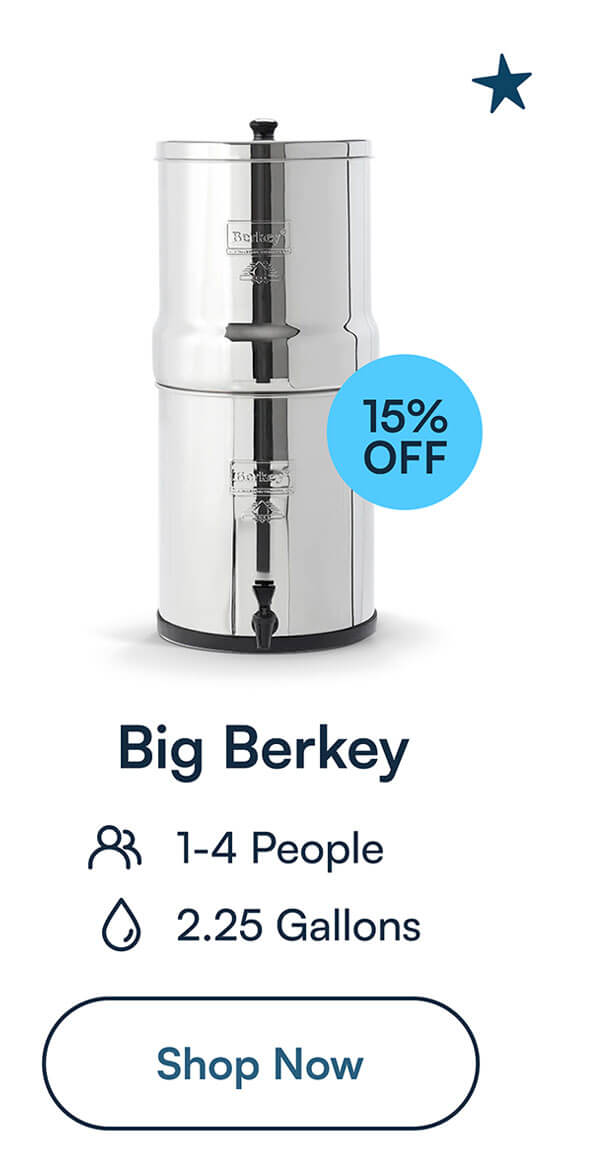 Big Berkey Water Filter System Includes 2 Black Berkey Filters