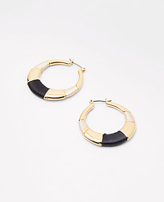 Thread Wrapped Hoop Earrings