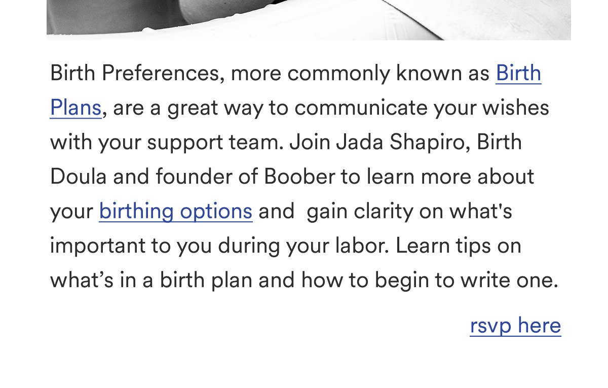 EXPERT Q&A Event: June 25th @ 7:30pm on Zoom Building Your Birth Plan With Jada Shapiro, Lactation Expert and Founder of Boober