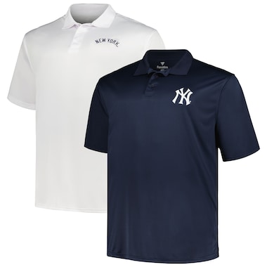  Profile Navy/White  Big & Tall Two-Pack Solid Polo Set