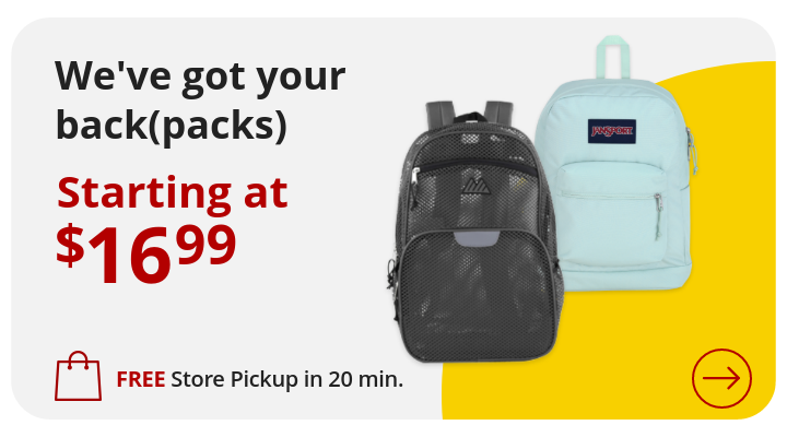 Save 25% off on School Backpacks