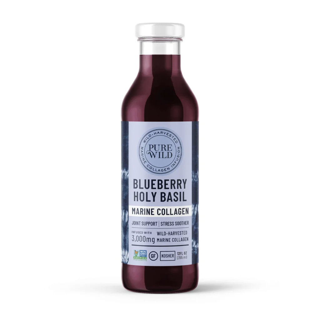 Image of Purewild - Blueberry Holy Basil Marine Collagen Drink