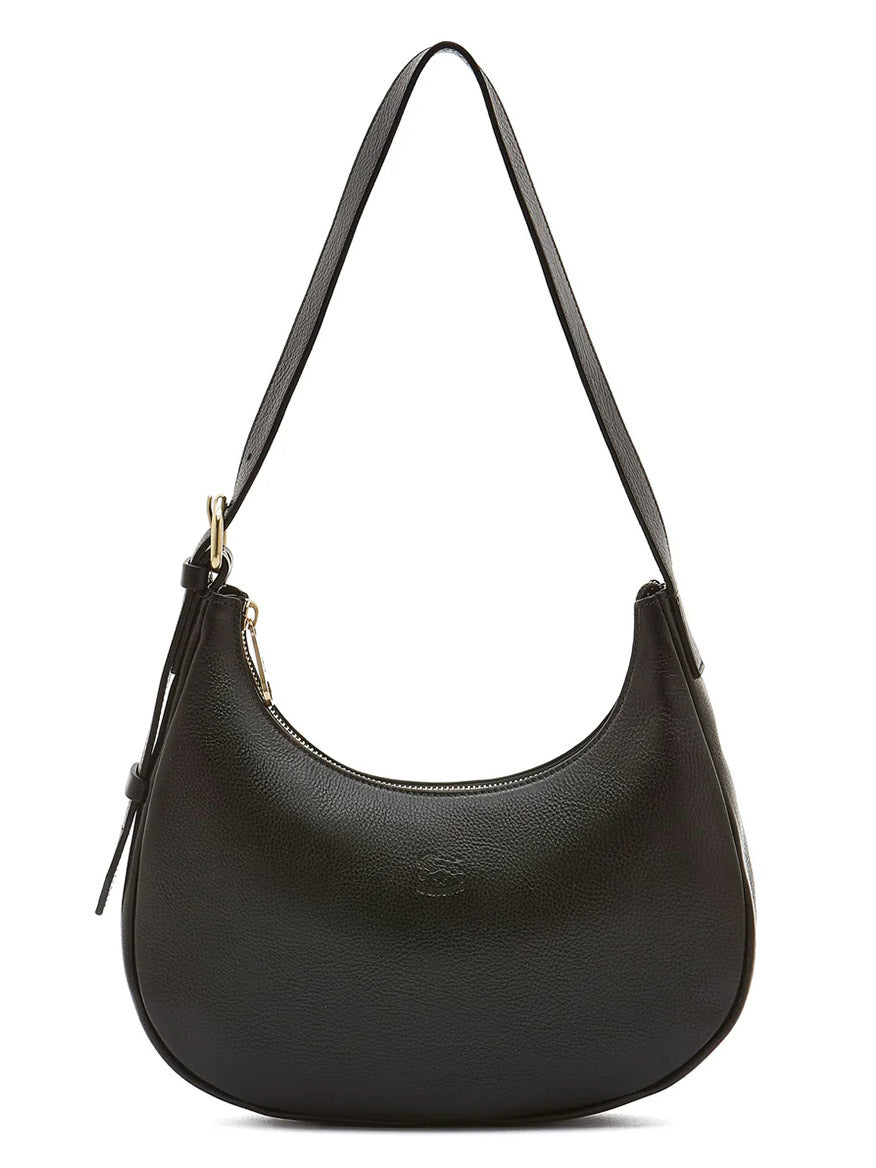 Image of Il Bisonte Belcanto Shoulder Bag in Black Cowhide Leather