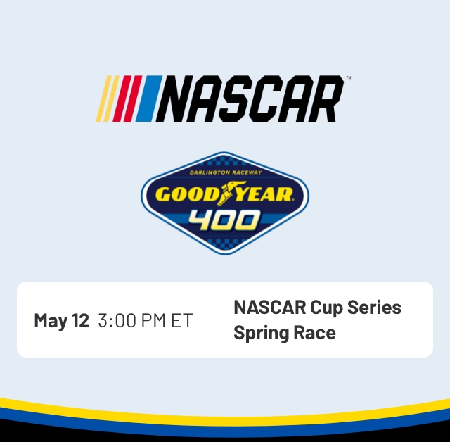 NASCAR - GOODYEAR 400 - May 12 3:00PM ET - NASCAR Cup Series Spring Race