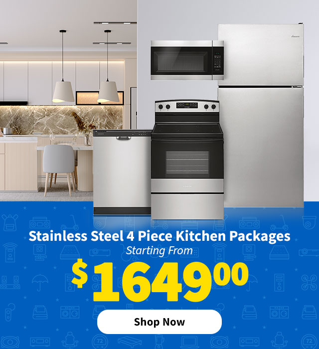 Stainless Steel 4 Piece Kitchen Packages starting from $1649.00. Shop Now